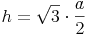 h = \sqrt{3} \cdot \frac{a}{2}