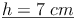 \underline{h = 7\ cm}