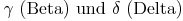 \gamma \text{ (Beta) und } \delta \text{ (Delta) }