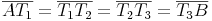 \overline{AT_1} = \overline{T_1T_2} = \overline{T_2T_3} = \overline{T_3B}