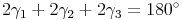 2\gamma_1 + 2\gamma_2 + 2\gamma_3 = 180^\circ