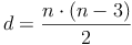 d = \frac{n \cdot (n - 3)}{2}