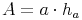 A = a \cdot h_a