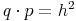 q \cdot p = h^2