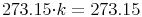 273.15{\cdot}k=273.15