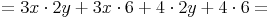 = 3x \cdot 2y + 3x \cdot 6 + 4 \cdot 2y + 4 \cdot 6 =