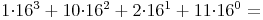 1{\cdot}16^3+10{\cdot}16^2+2{\cdot}16^1+11{\cdot}16^0=