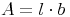 A = l \cdot b