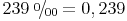 \newcommand{\promille}{%
\relax\ifmmode\promillezeichen
\else\leavevmode\(\mathsurround=0pt\promillezeichen\)\fi}
\newcommand{\promillezeichen}{%
\kern-.05em%
\raise.5ex\hbox{\the\scriptfont0 0}%
\kern-.15em/\kern-.15em%
\lower.25ex\hbox{\the\scriptfont0 00}} 239\ \promille = 0,239 