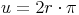 u = 2r \cdot \pi u = 2r \cdot \pi