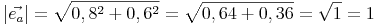 |\vec{e_a}|=\sqrt{0,8^2+0,6^2}=\sqrt{0,64+0,36}=\sqrt{1}=1