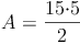 A=\frac{15{\cdot}5}{2}