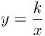 y = \frac{k}{x}