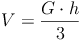 V = \frac{G \cdot h}{3}