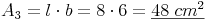 A_3 = l \cdot b = 8 \cdot 6 = \underline{48\ cm^2}