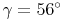 \gamma = 56^\circ