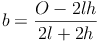 b = \frac{O - 2lh}{2l + 2h}